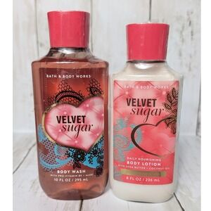 Bath & Body Works Velvet Sugar Body Wash Lotion‎ Set New SEALED 2pc